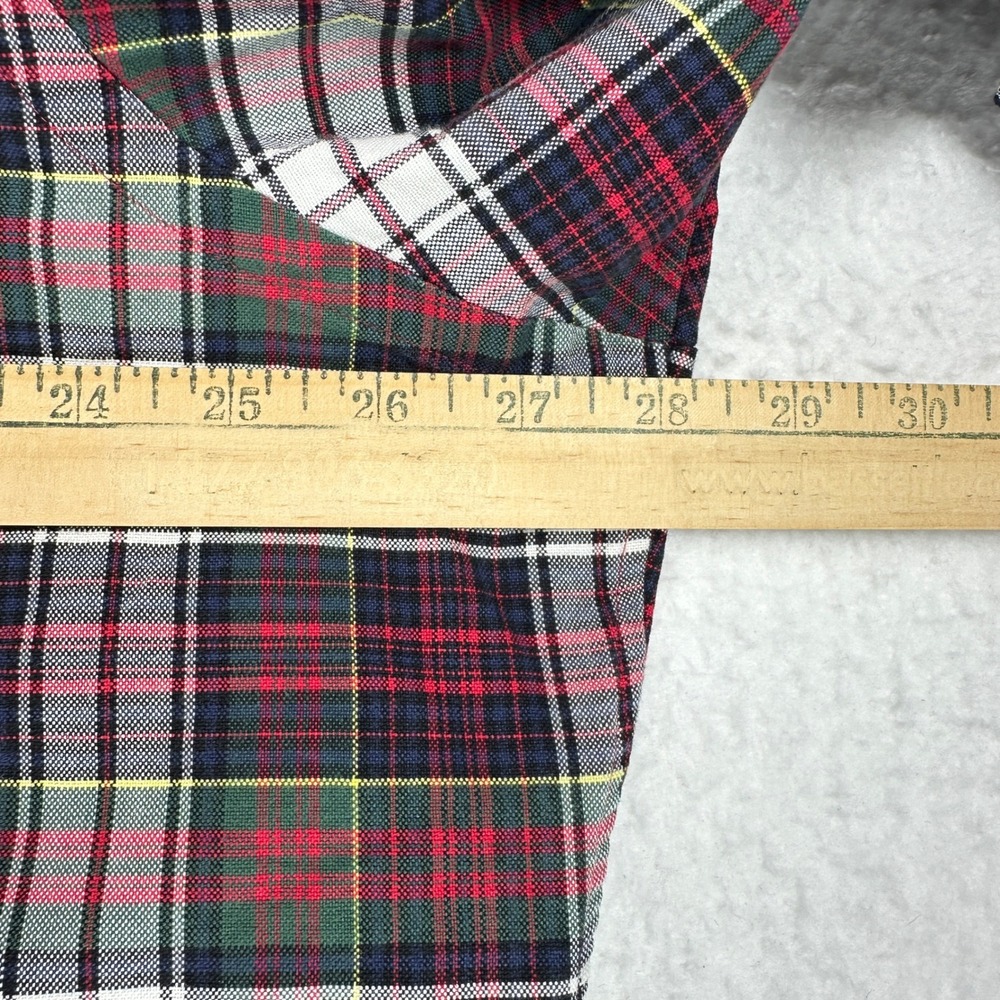 Ralph Lauren Mens XXL Button Down Shirt Red Green Plaid Long Sleeve Pony Pocket - Picture 8 of 9